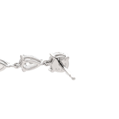 Parker & West by FASHIONPHILE Platinum Diamond 2.71ctw Round Pear Marquise Cut Drop Earrings 4 of 4