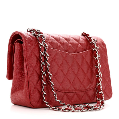 Chanel Caviar Quilted Medium Double Flap Dark Red 3 of 12