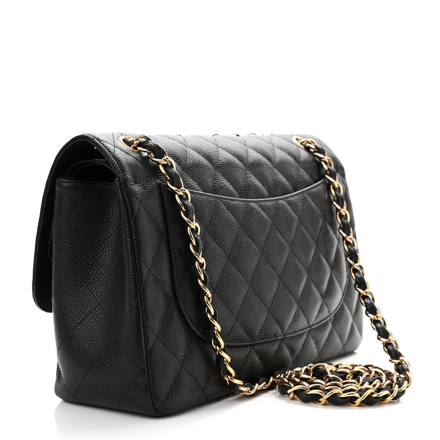 Chanel Caviar Quilted Jumbo Double Flap Black 3 of 10