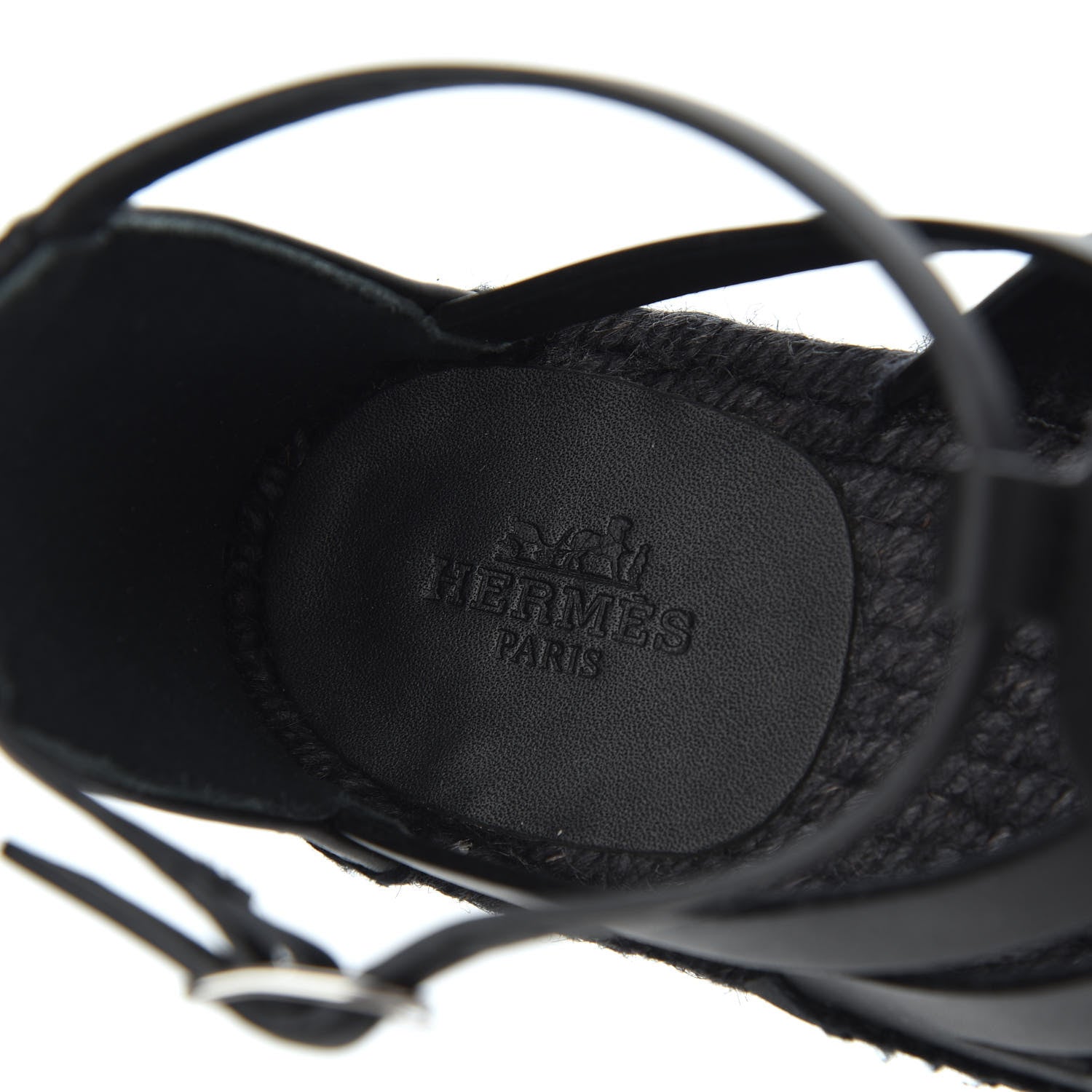 Hermes Calfskin Costanza Espadrilles 39 Black 6 of 17