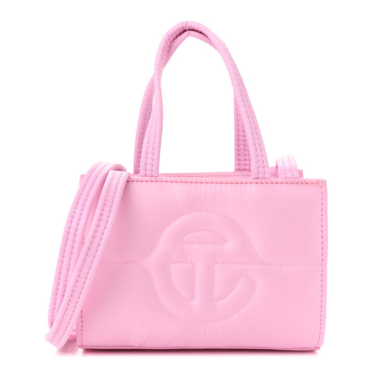 Nylon Small Puff Shopping Bag Bubblegum