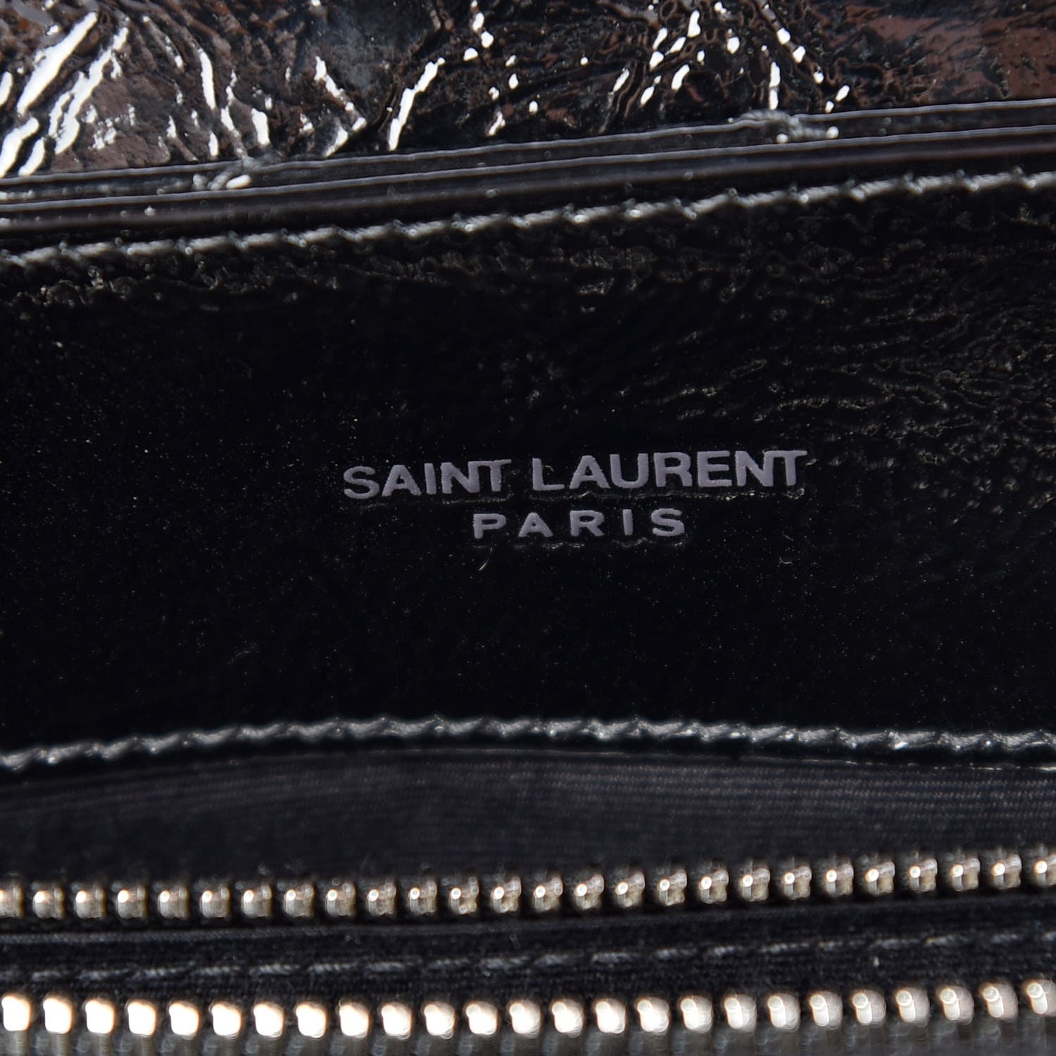 Saint Laurent Patent Y Quilted Monogram Medium Loulou Chain Satchel Black 6 of 11