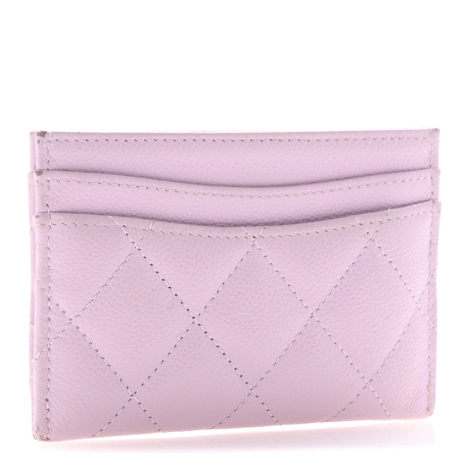 Chanel Caviar Quilted Card Holder Light Purple 3 of 14