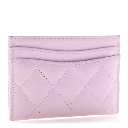 Chanel Caviar Quilted Card Holder Light Purple 3 of 14