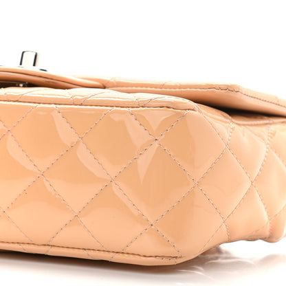Chanel Patent Calfskin Quilted Mini Rectangular Flap Beige 10 of 13