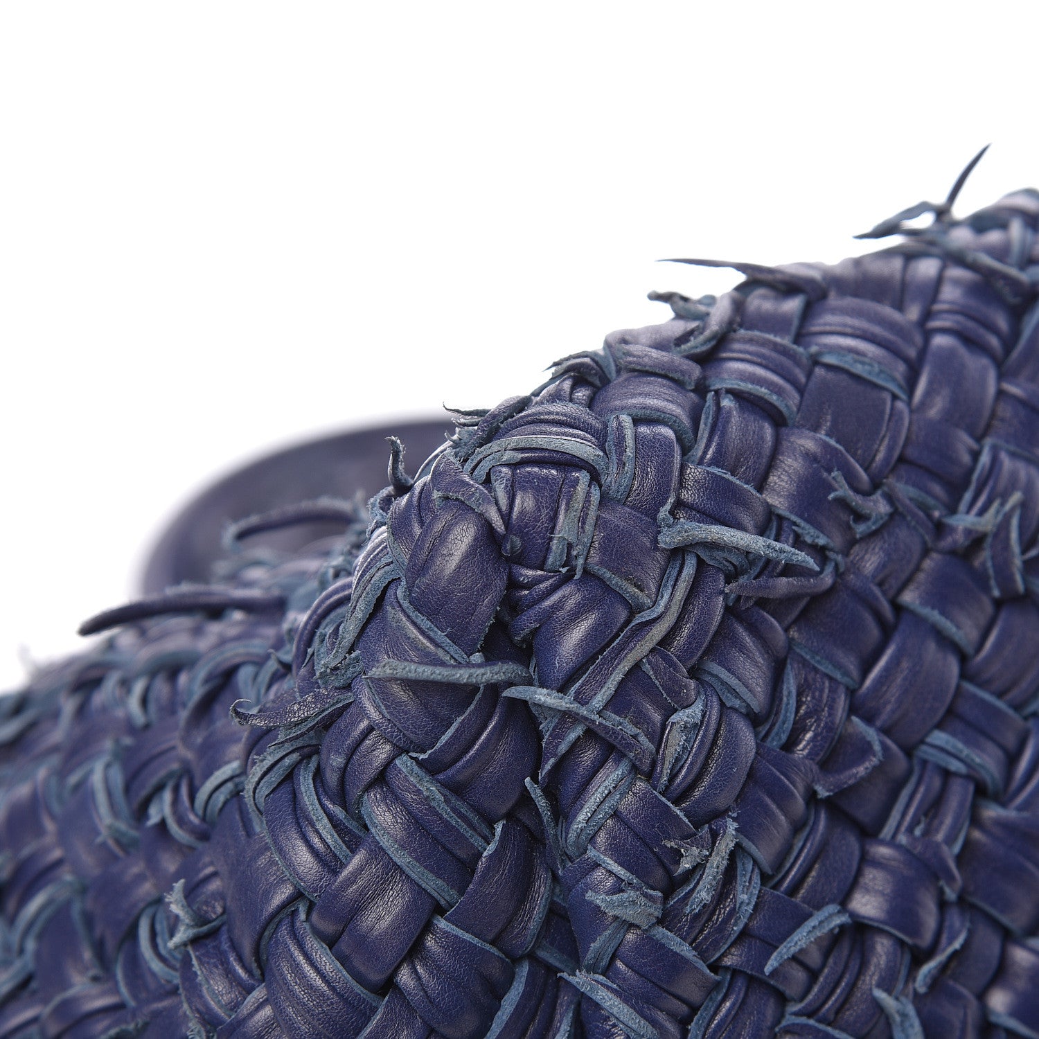 Bottega Veneta Chevre Intrecciato Fringe Netted Medium Cabat Tote Blue 17 of 21