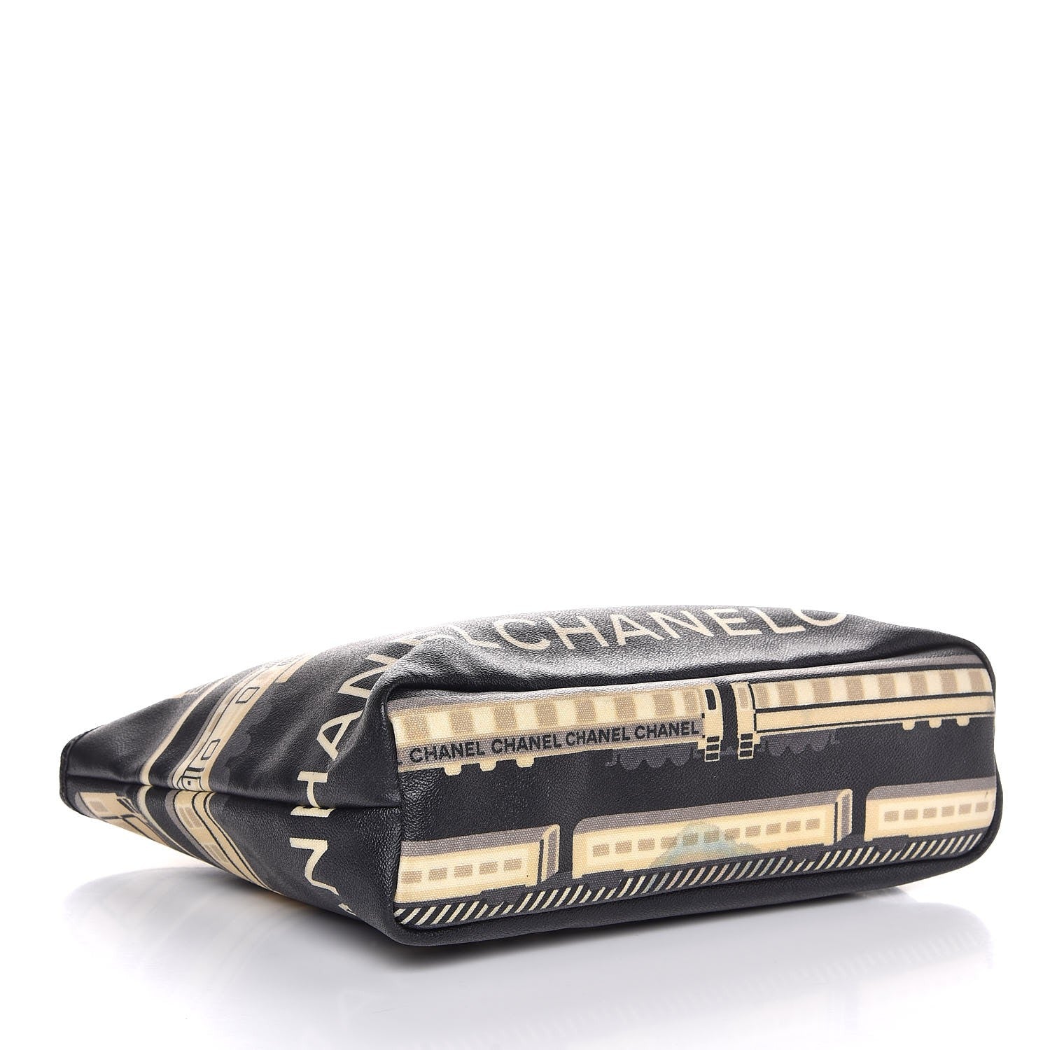 Chanel Coated Canvas Le Train Bag Black 4 of 11