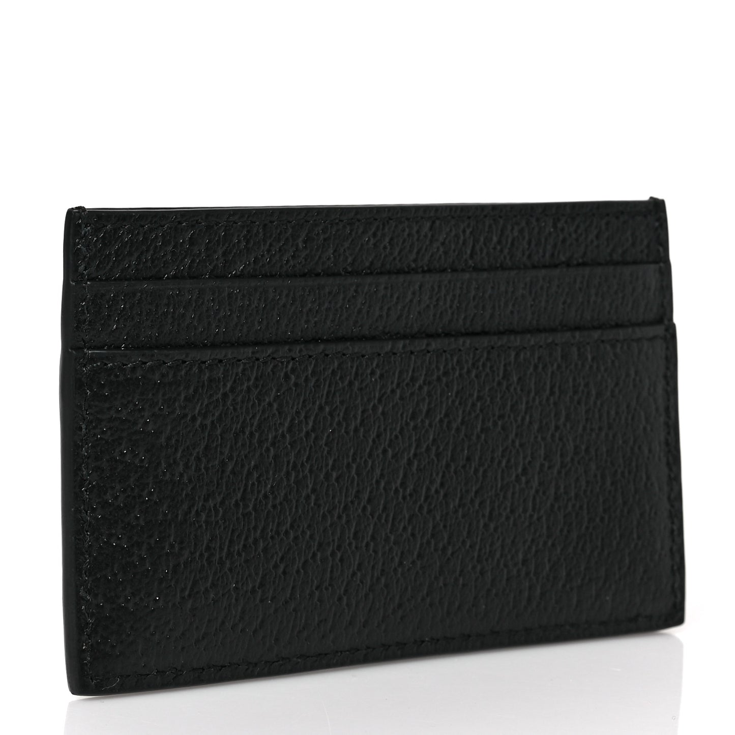 Calfskin Boar Effect GG Marmont Card Holder Black