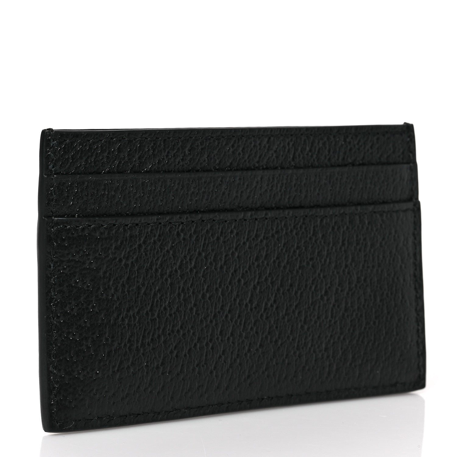 Gucci Calfskin Boar Effect GG Marmont Card Holder Black 3 of 6