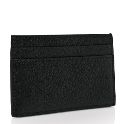 Gucci Calfskin Boar Effect GG Marmont Card Holder Black 3 of 6