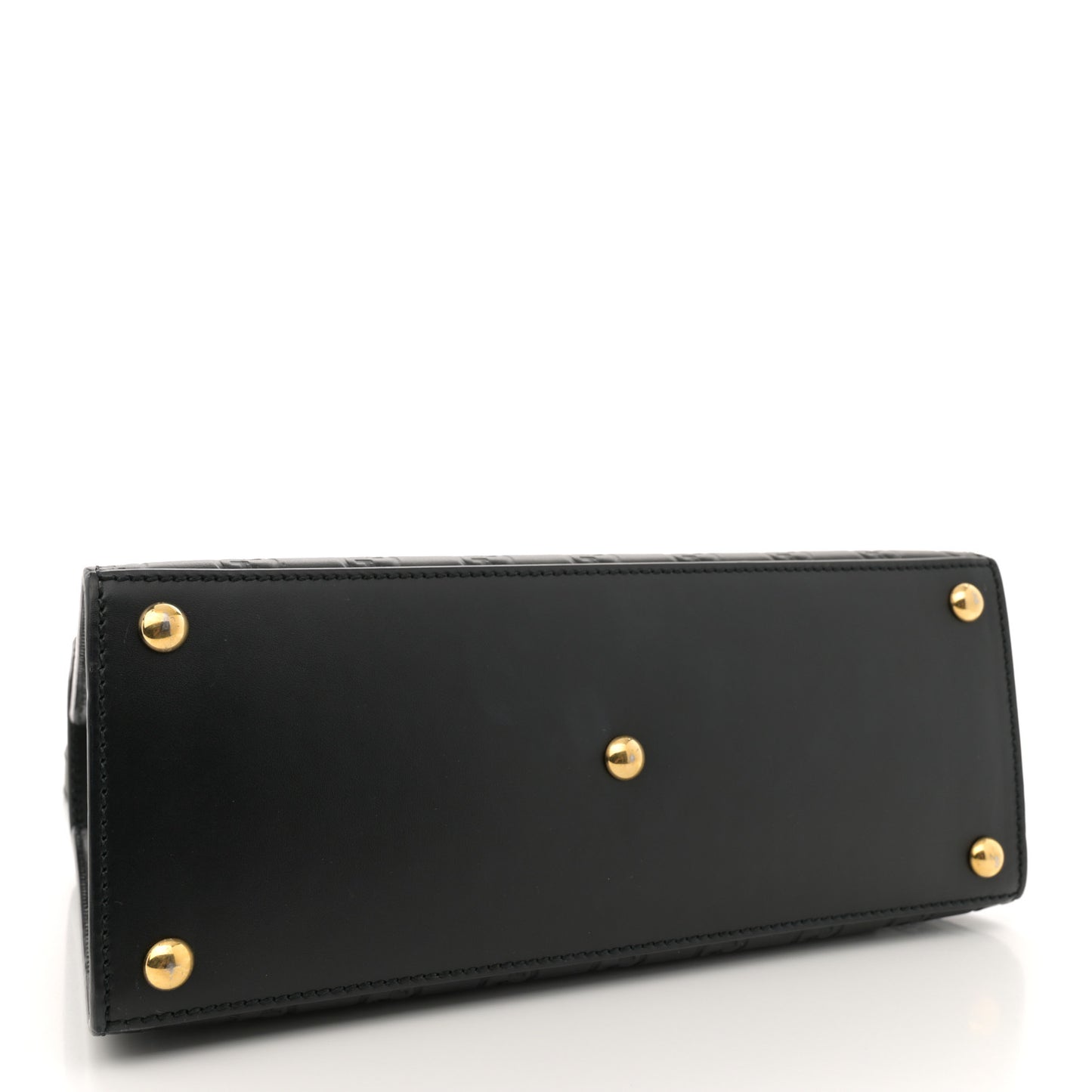 Guccissima Signature Small Padlock Top Handle Bag Black