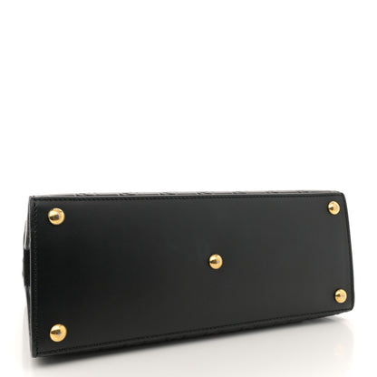 Gucci Guccissima Signature Small Padlock Top Handle Bag Black 4 of 12