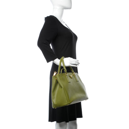 Prada Saffiano Medium Galleria Double Zip Tote Edera 2 of 9