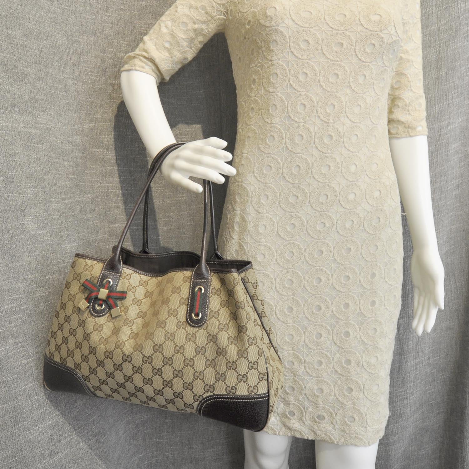Gucci Monogram Large Princy Satchel 3 of 10