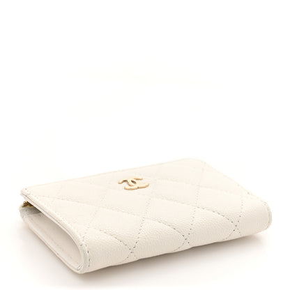 Chanel Caviar Quilted Zipped Key Holder Case White 4 of 9
