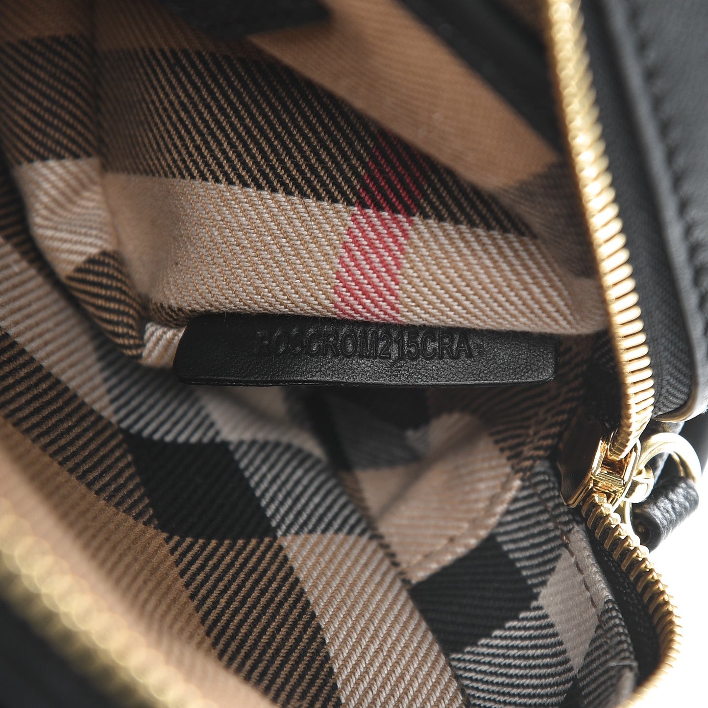 Soft Grain Calfskin Small Buckle Zip Bag Black