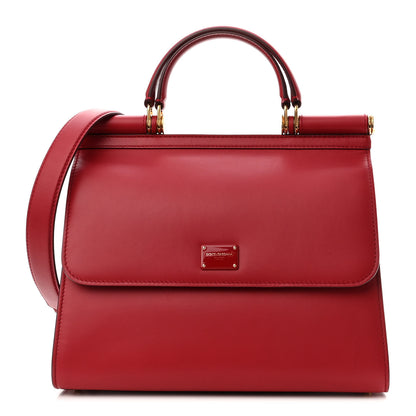 Dolce & Gabbana Vitello Morbido Large Sicily 58 Bag Red 1 of 10