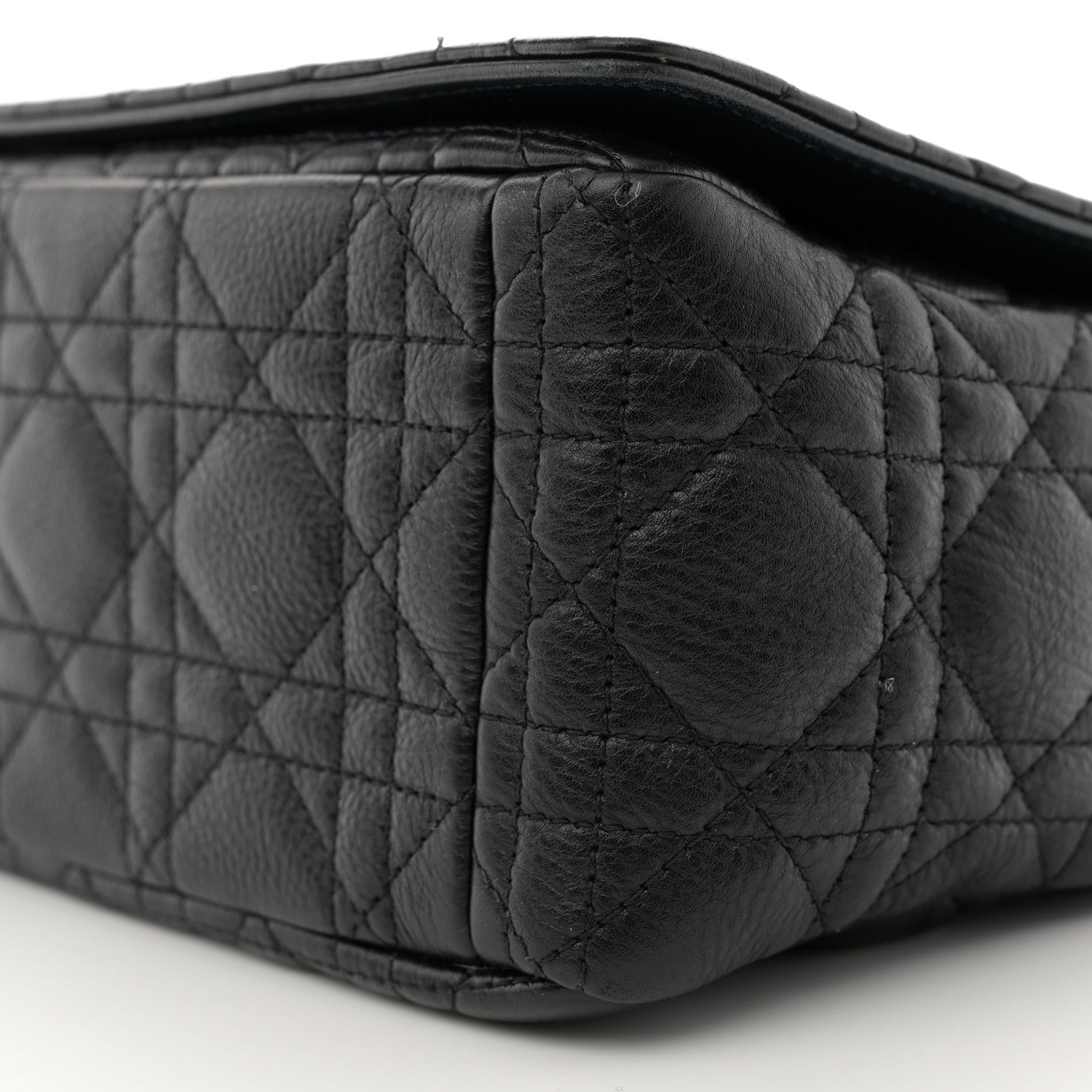 Christian Dior Grained Calfskin Cannage Large Caro Bag Black 10 of 11
