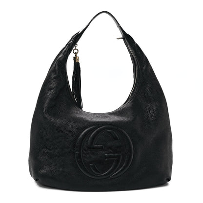 Gucci Pebbled Calfskin Soho Hobo Black 1 of 14
