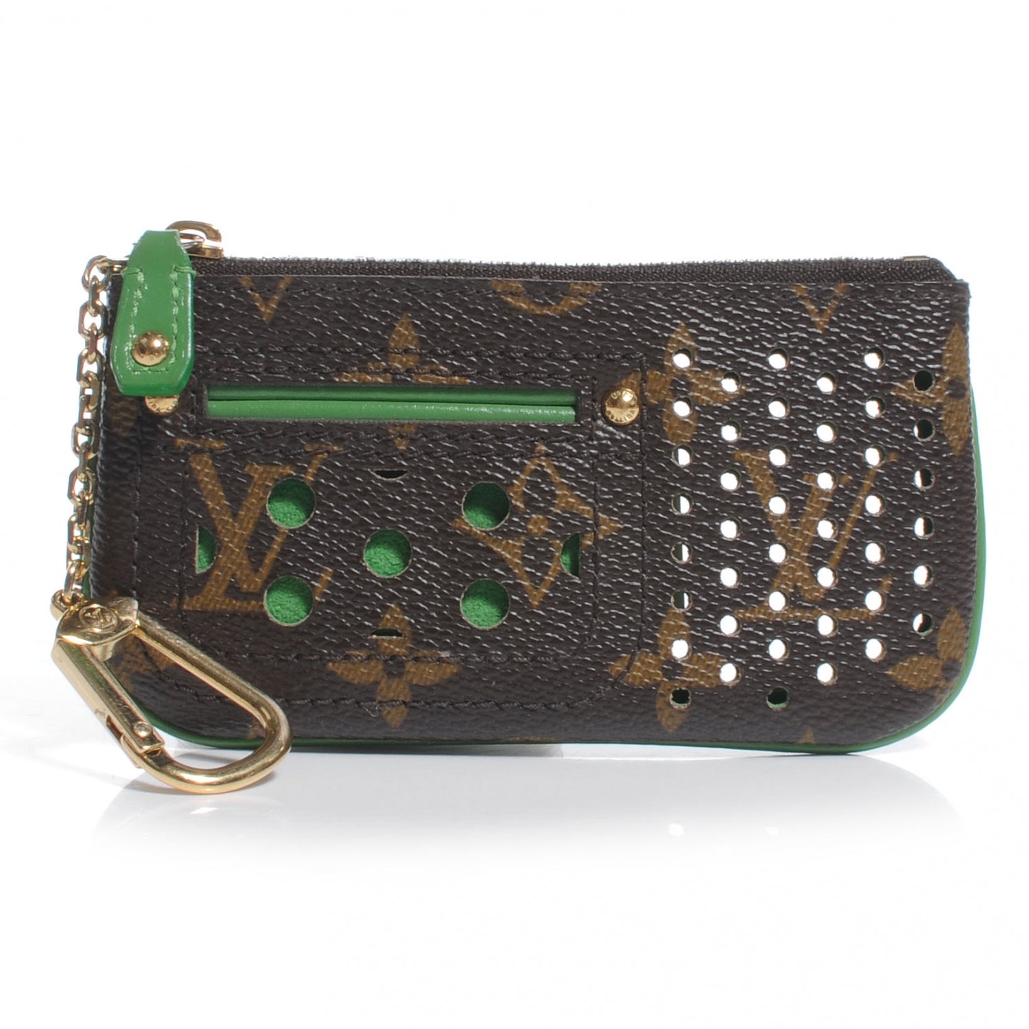 Louis Vuitton Monogram Perforated Key Pouch Green 1 of 7