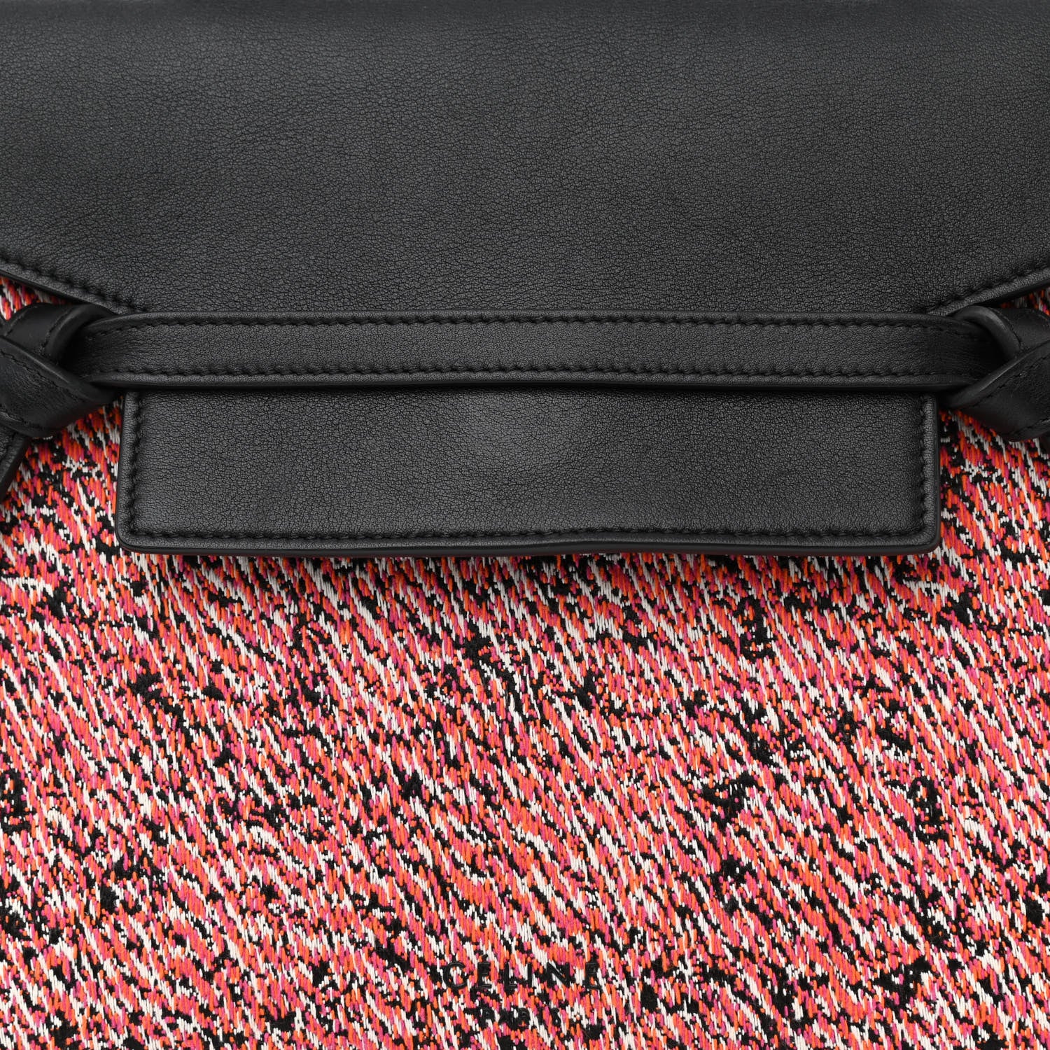 Celine Fuzzy Jacquard Calfskin Micro Belt Bag Red 9 of 12