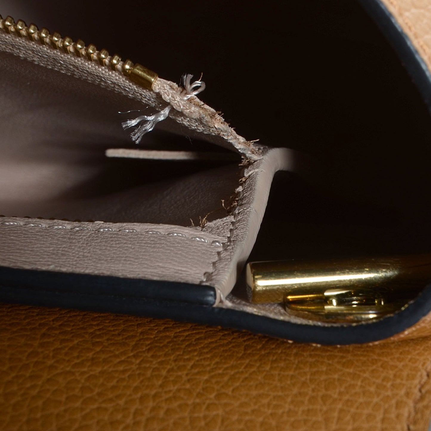 Calfskin Medium Clare Shoulder Bag Teak Brown