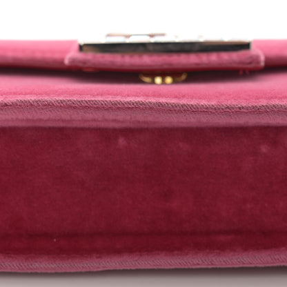 Gucci Velvet Crystal Square G Shoulder Bag Light Raspberry Rose 11 of 14