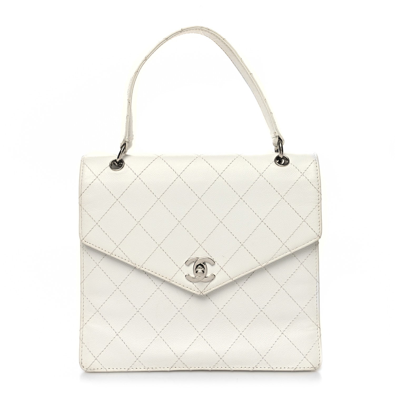Chanel Caviar Quilted Envelope Flap White 1 of 13