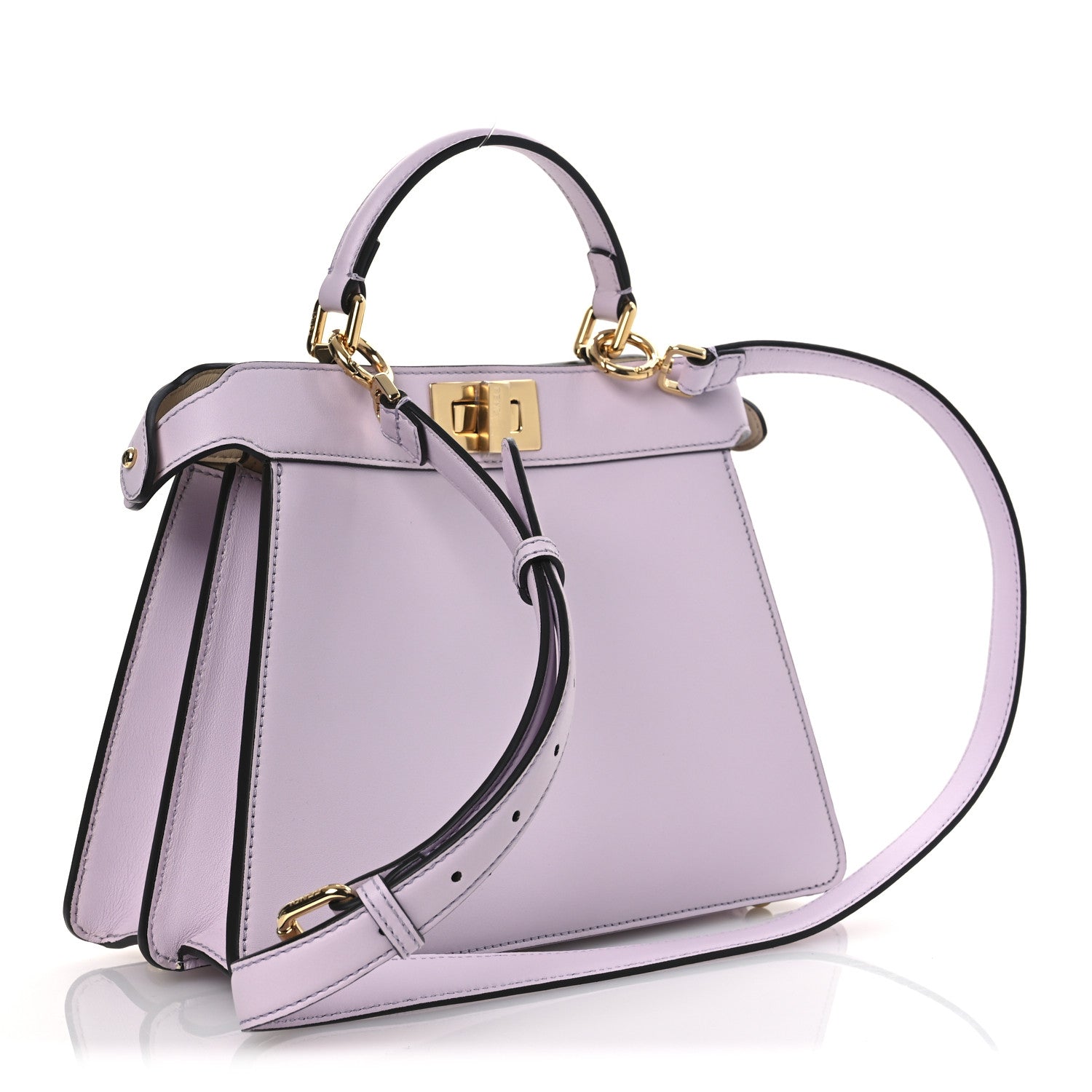 Fendi Vitello Seta Shiny Nappa Dancing Girls Inlay Small Peekaboo I SEE U Satchel Anemone Multicolor 3 of 12