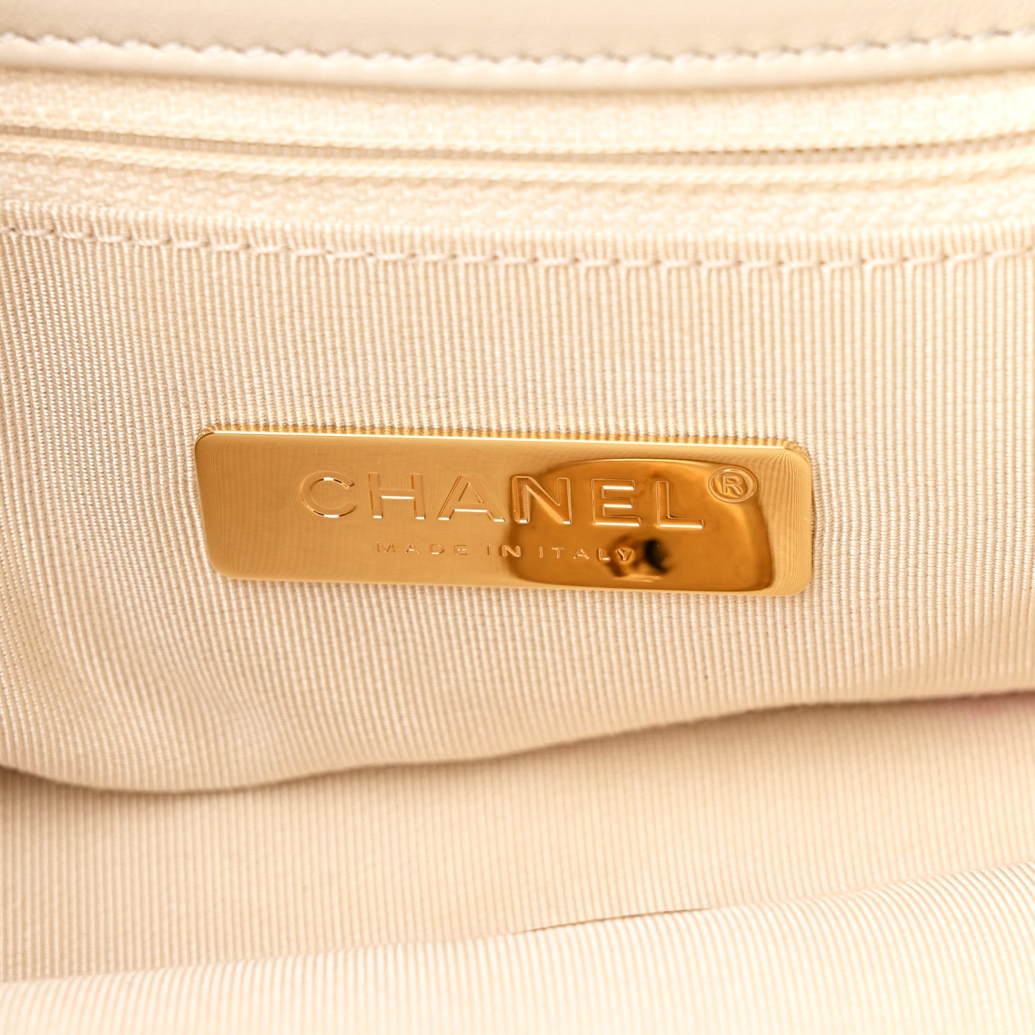 Chanel Lambskin Quilted Maxi Chanel 19 Flap Light Beige 7 of 13