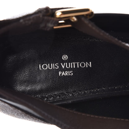 Louis Vuitton Calfskin Monogram Matchmake Cross Pumps 37.5 Black 8 of 14
