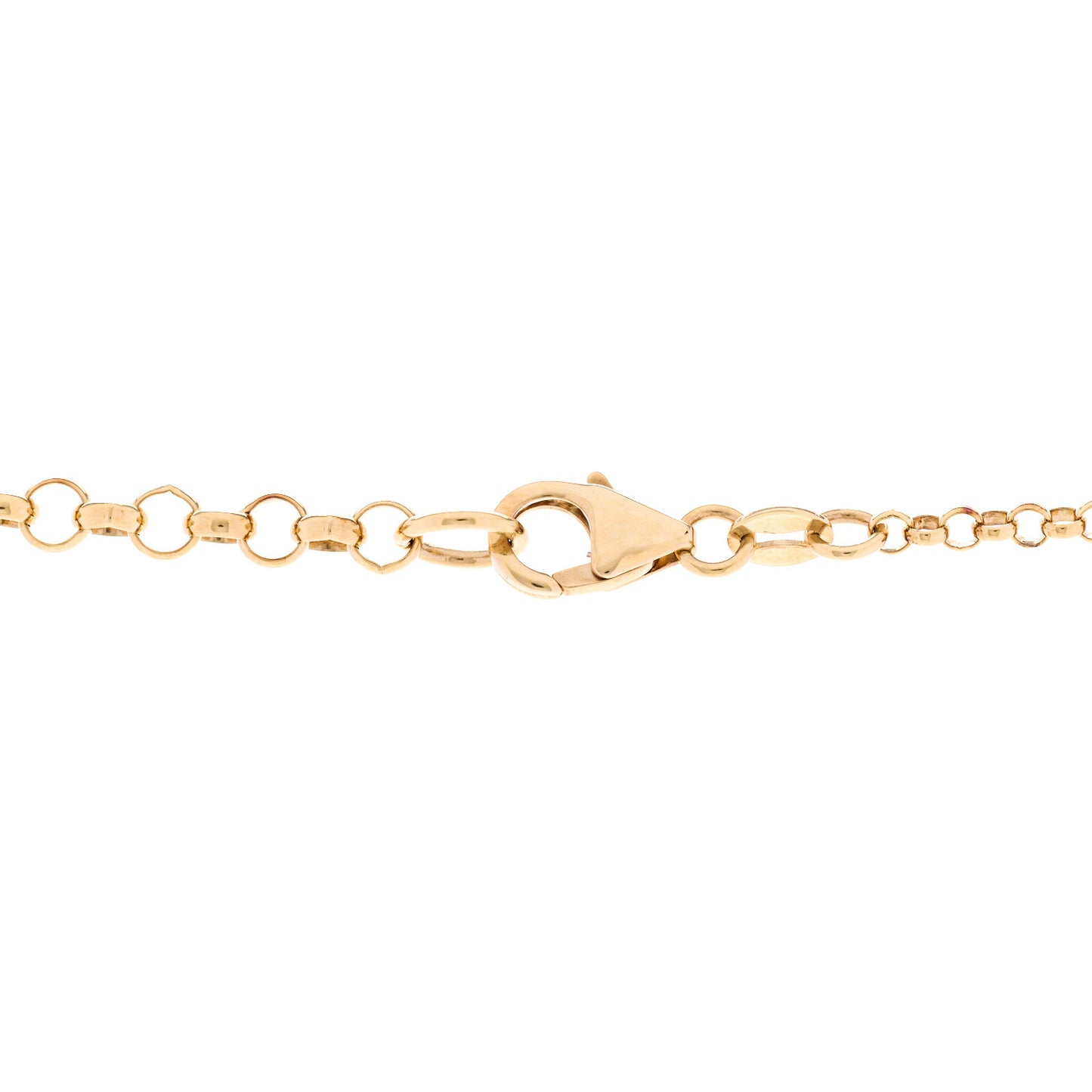 18K Yellow Gold Diamond Medium Dream Medallion Mixed Belcher Extension Chain Necklace