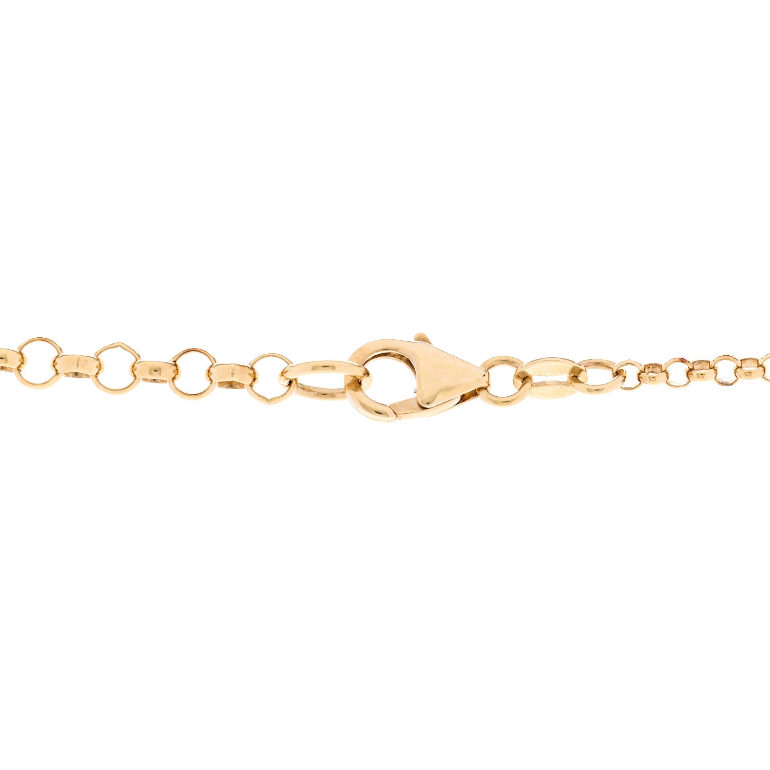 Foundrae 18K Yellow Gold Diamond Medium Dream Medallion Mixed Belcher Extension Chain Necklace 5 of 7