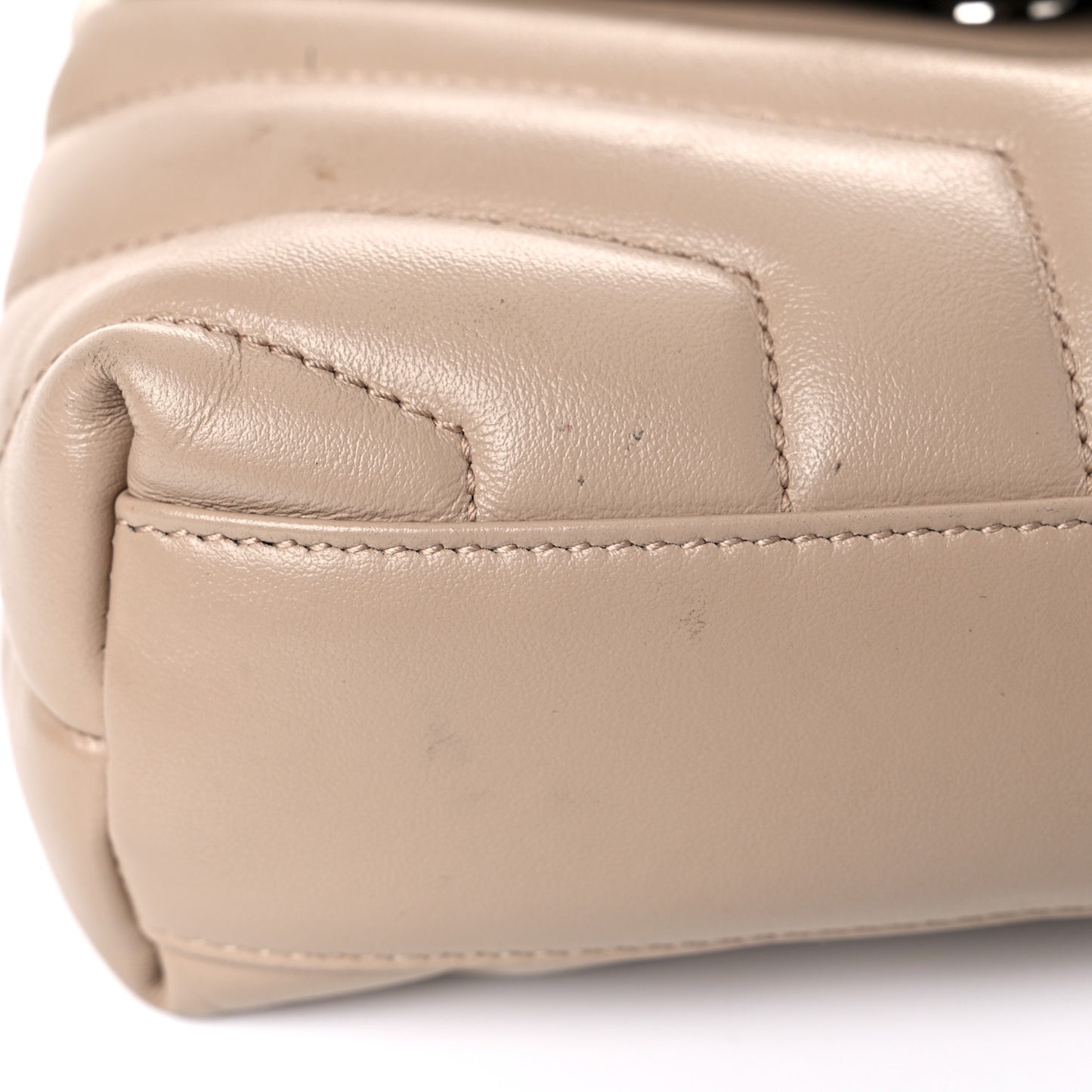 Calfskin Y Quilted Monogram Toy Loulou Crossbody Bag Dark Beige