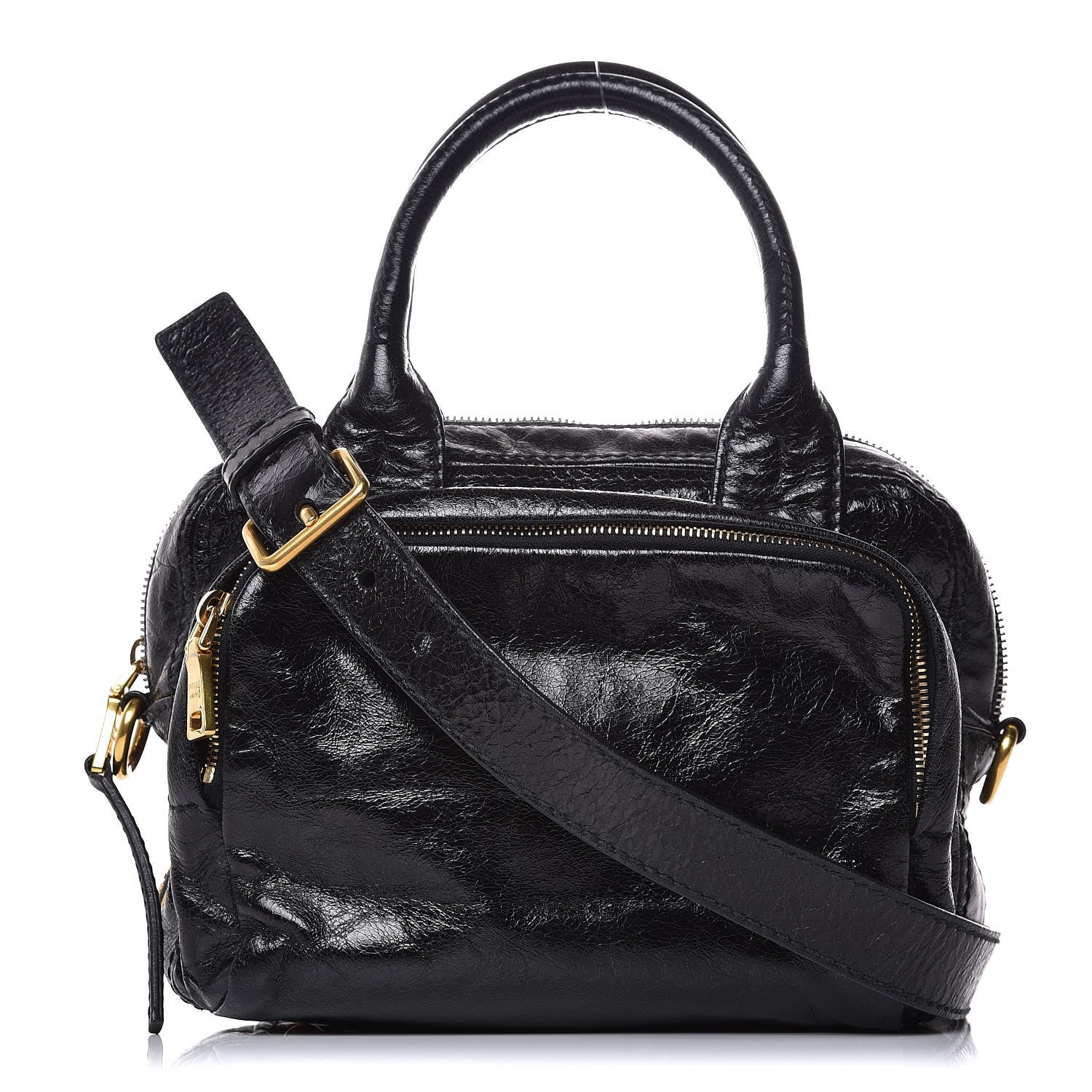Prada Vitello Shine Tote Black 1 of 7