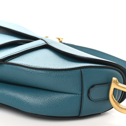 Christian Dior Grained Calfskin Saddle Bag Turquoise 10 of 10