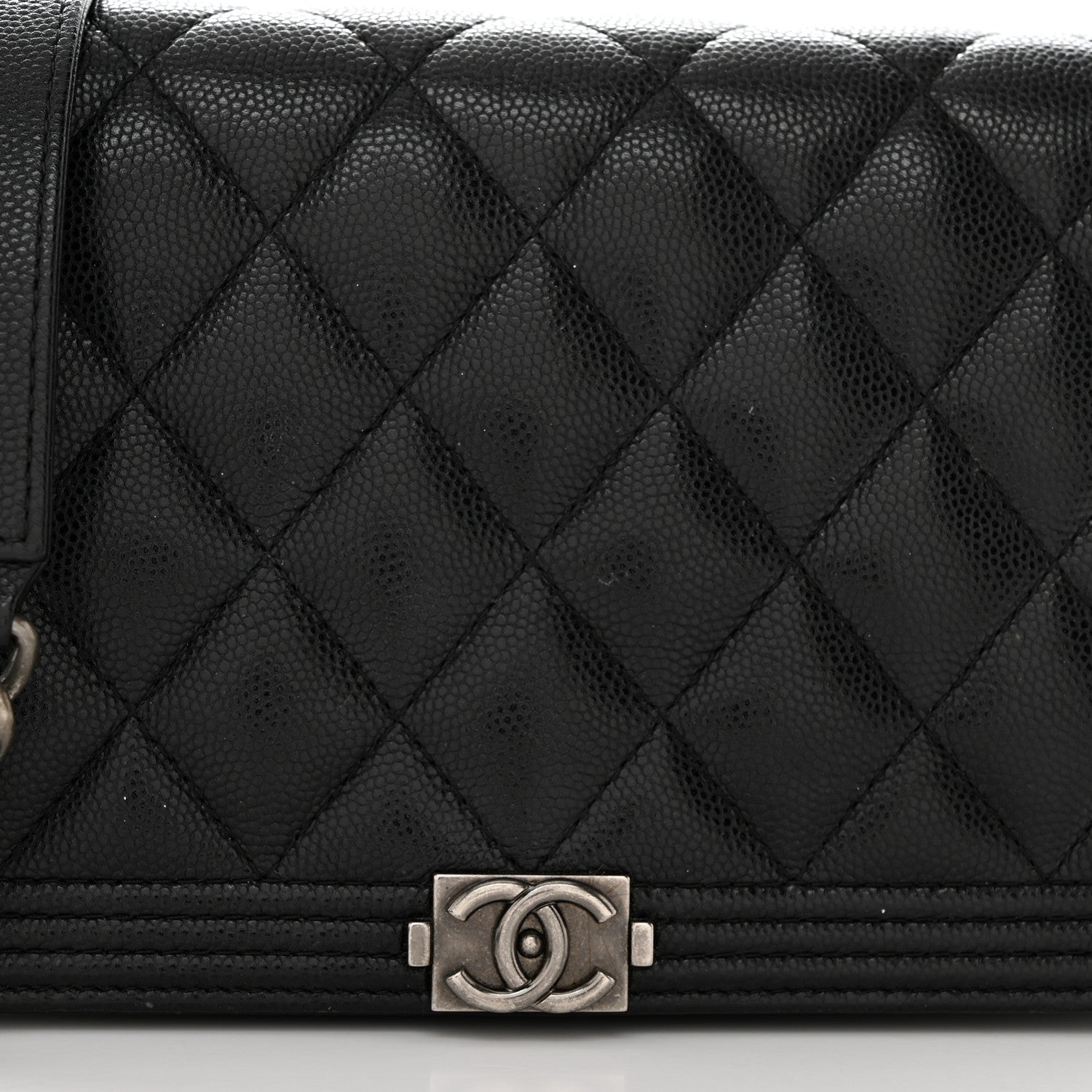Chanel Caviar Quilted Boy Wallet On Chain WOC Black 8 of 10