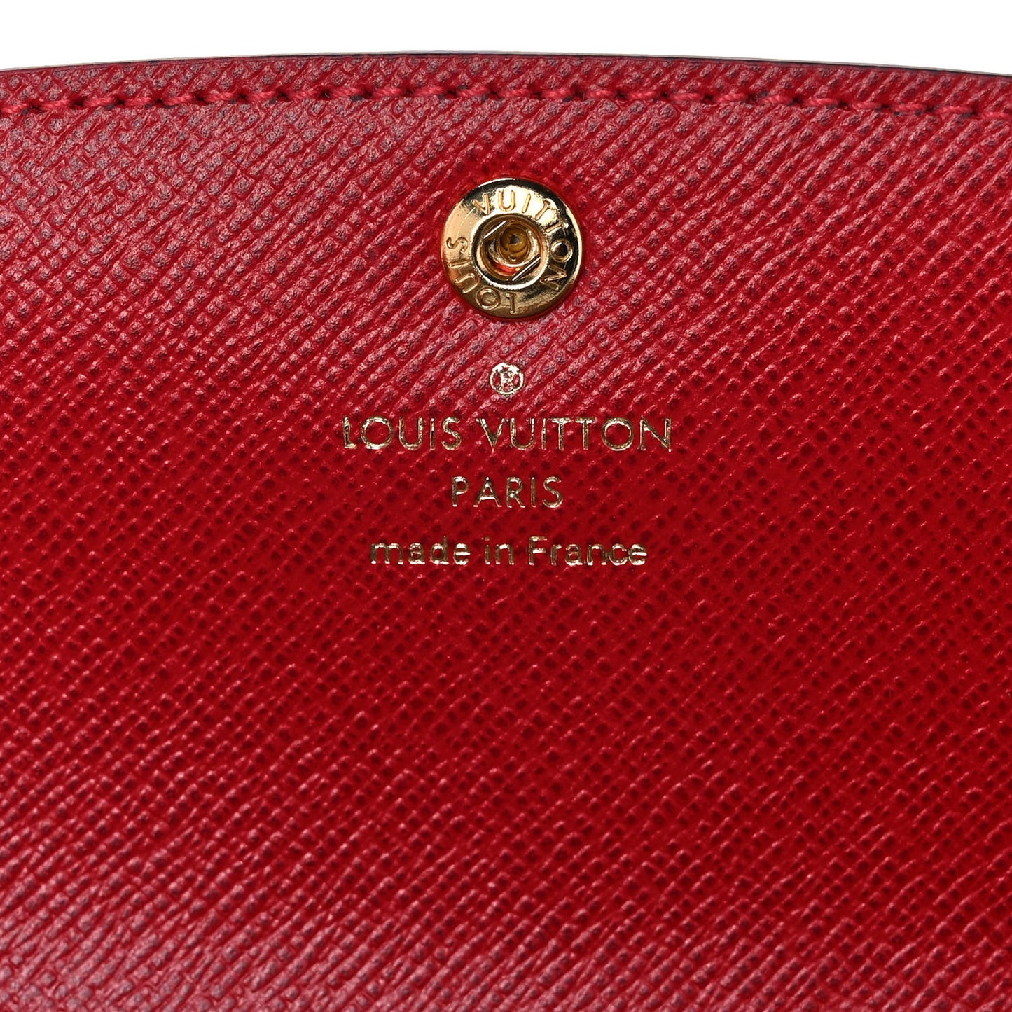 Damier Ebene Emilie Wallet Red