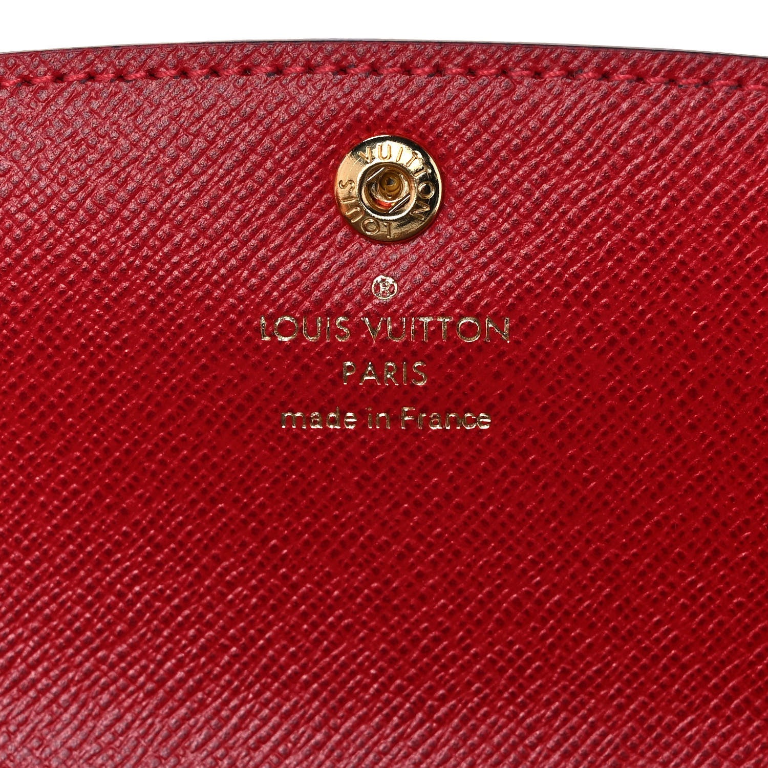 Louis Vuitton Damier Ebene Emilie Wallet Red 6 of 9