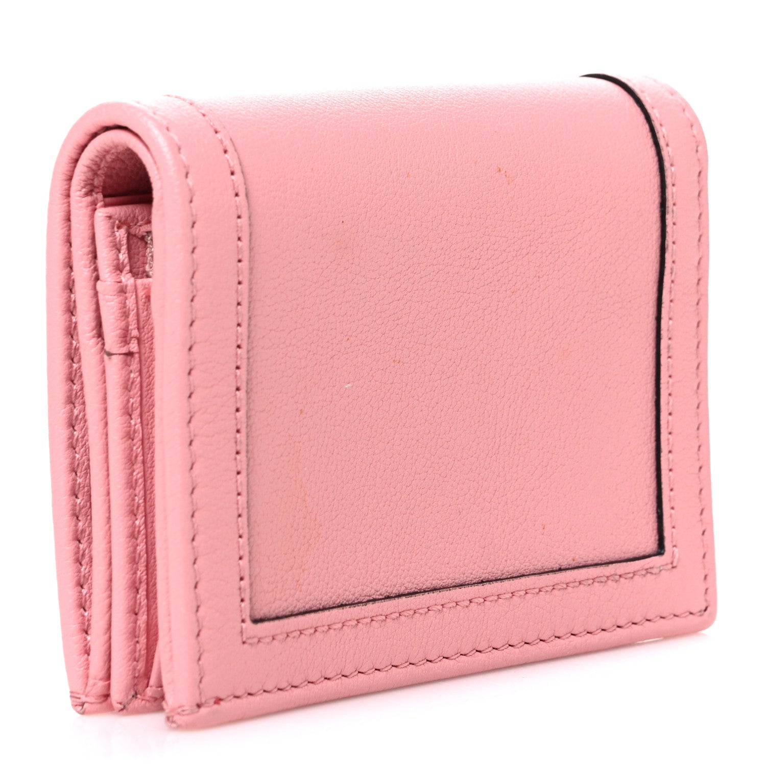 Gucci Wonka Grain Calfskin Diana Card Case Wallet Wild Rose 3 of 8