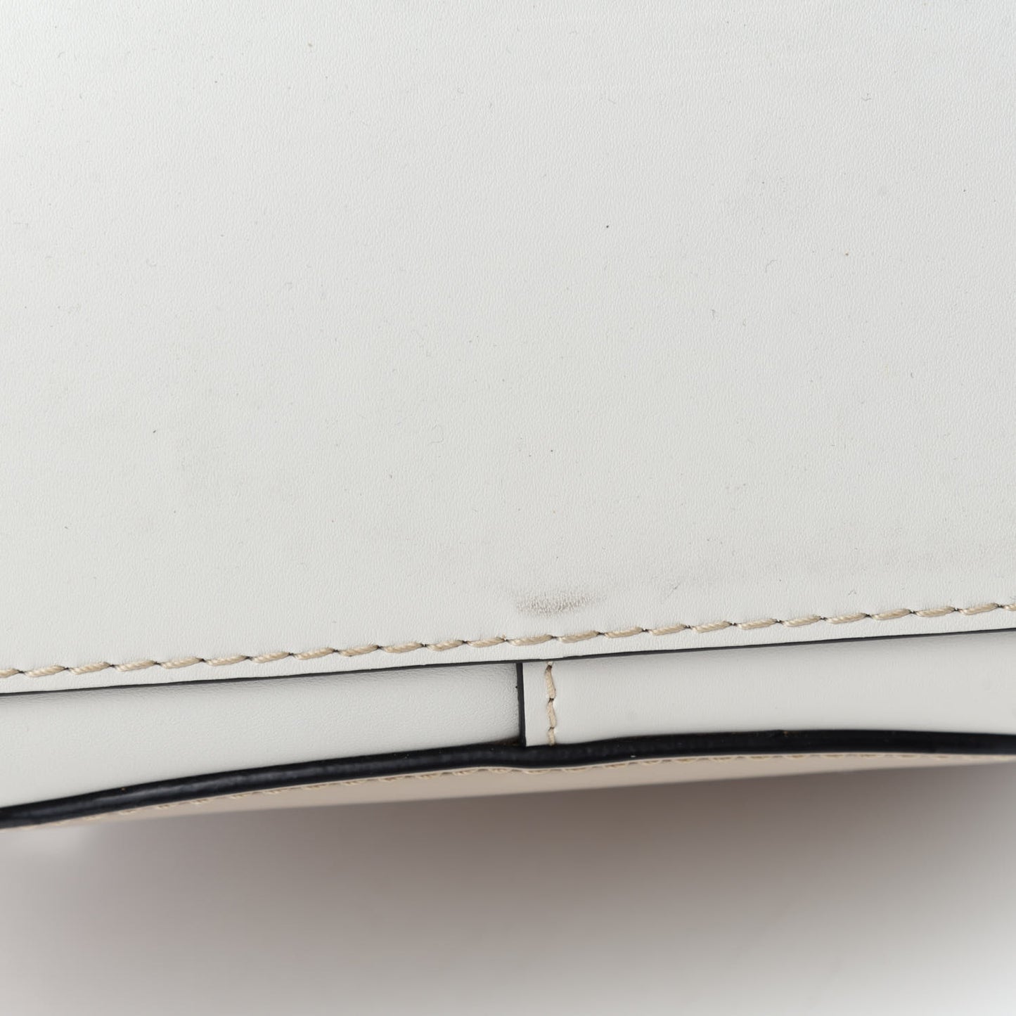 Natural Calfskin Mini Gate Tote Light Oat Soft White