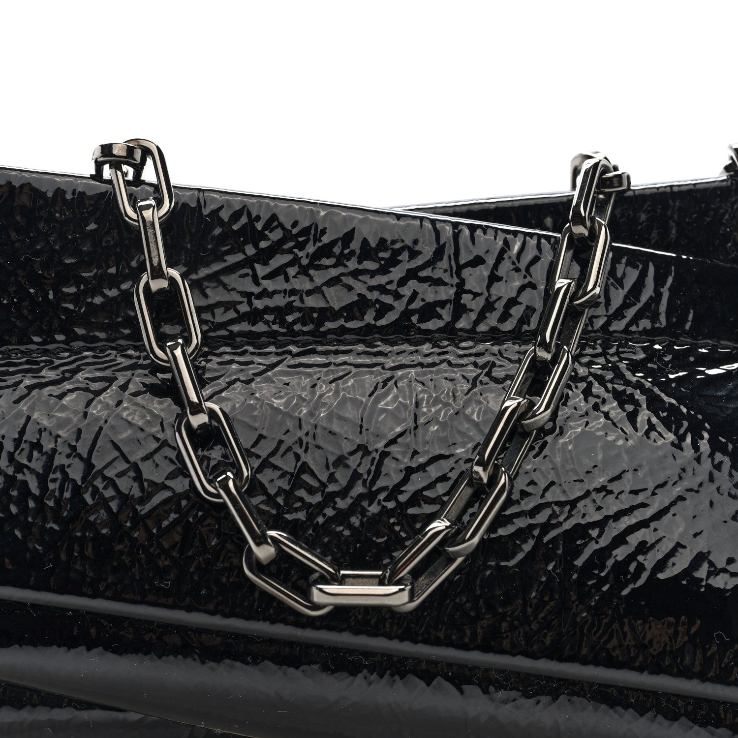 Christian Louboutin Patent Vog Small Loubitwist Clutch Black 7 of 9