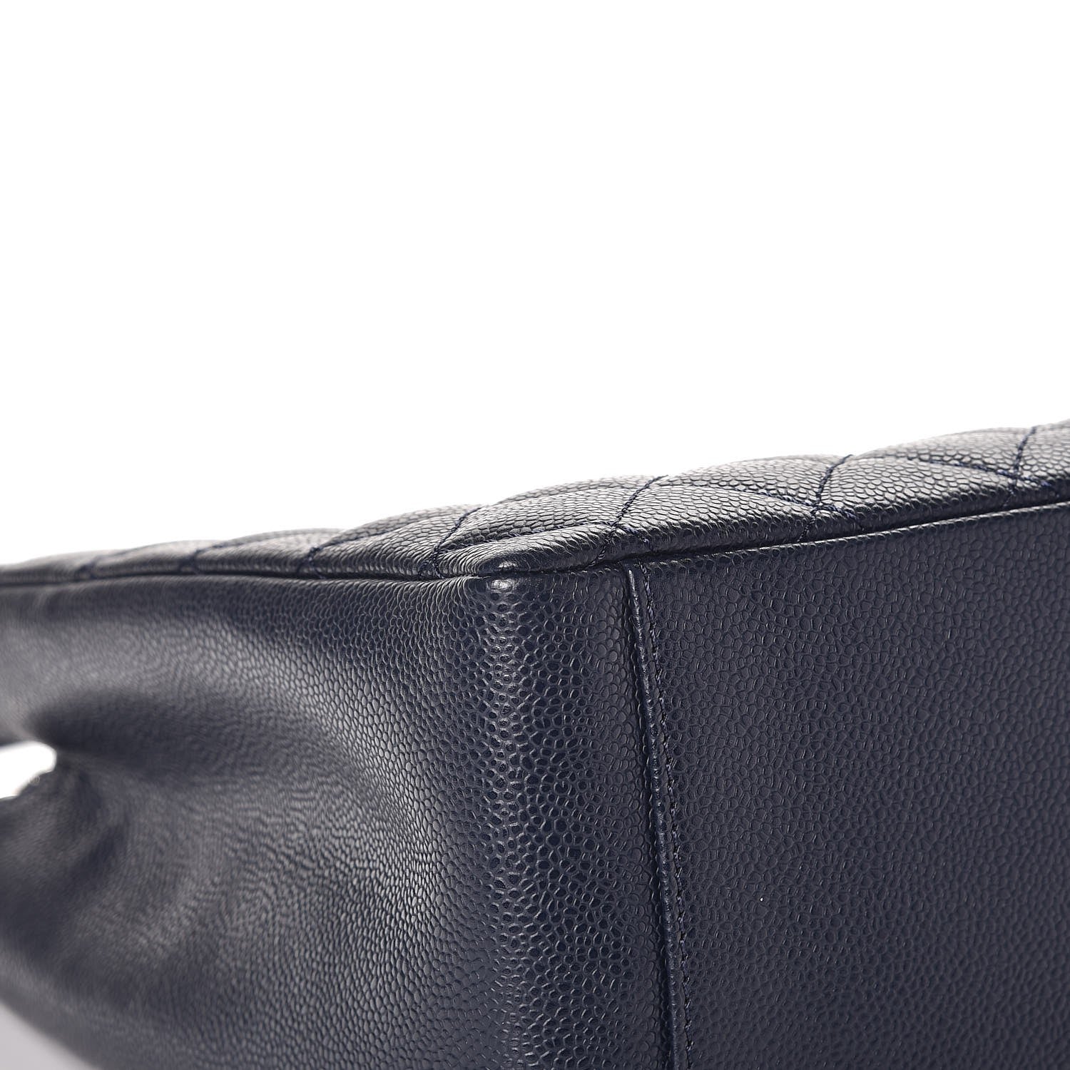 Chanel Caviar Quilted Grand Shopping Tote GST Dark Navy Blue 12 of 13
