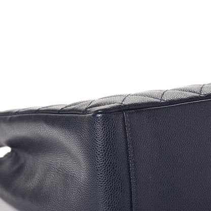 Chanel Caviar Quilted Grand Shopping Tote GST Dark Navy Blue 12 of 13