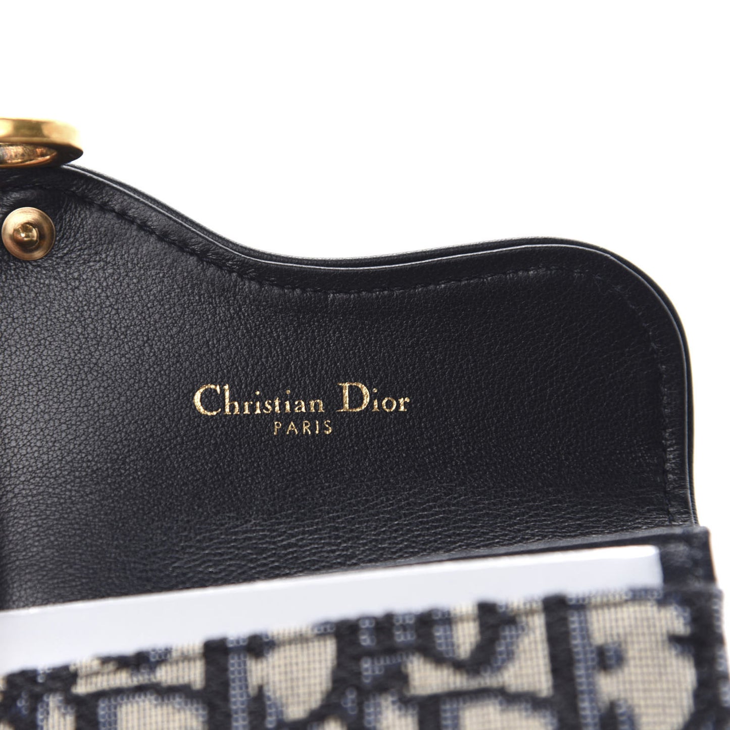 Oblique Saddle Card Holder Blue