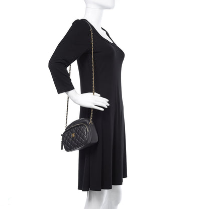 Chanel Calfskin Quilted Day Trips Camera Case Black 2 of 10