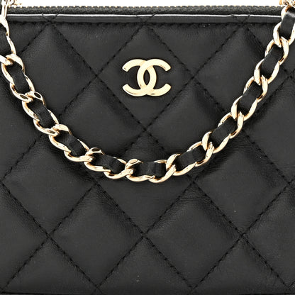 Chanel Lambskin Quilted Small Clutch With Chain Black 9 of 13
