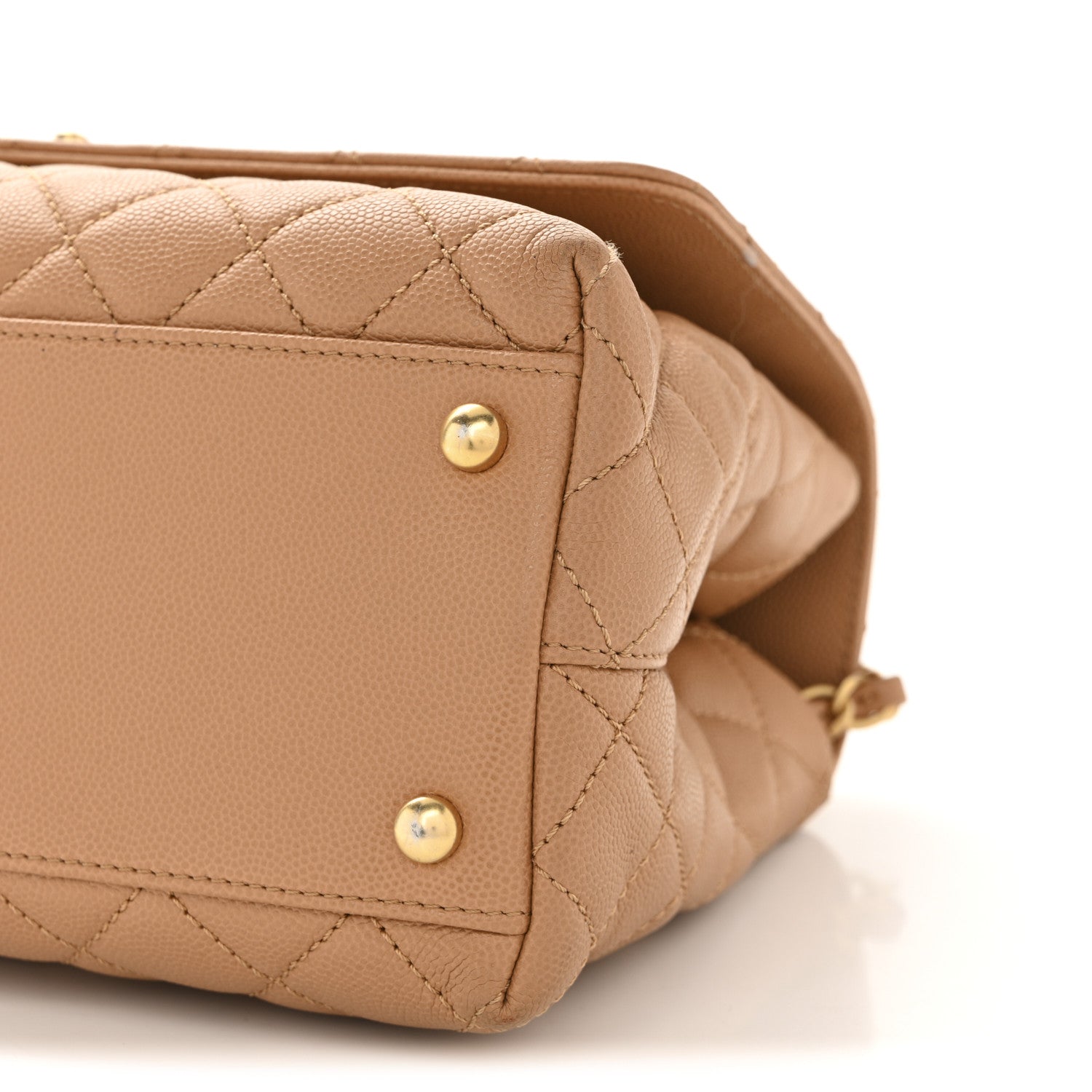 Chanel Caviar Quilted Small Coco Chain Handle Flap Brown 10 of 16