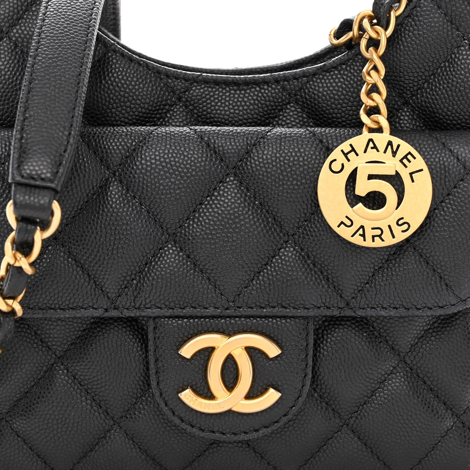 Chanel Caviar Quilted Small Wavy CC Hobo Black 8 of 11