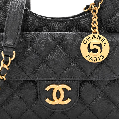 Chanel Caviar Quilted Small Wavy CC Hobo Black 8 of 11